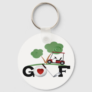 I Love Golf Key Ring