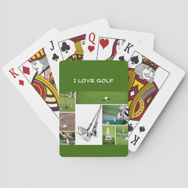 I love Golf playing cards (Back)