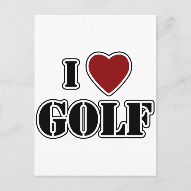 I Love Golf Postcard (Front)