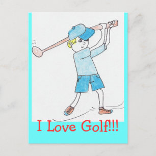 I love Golf Postcard