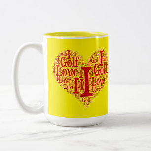 I Love Golf - Two-Tone Coffee Mug