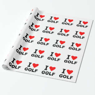 I Love Golf Wrapping Paper