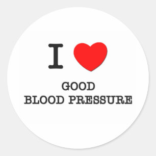 I Love Good Blood Pressure Classic Round Sticker