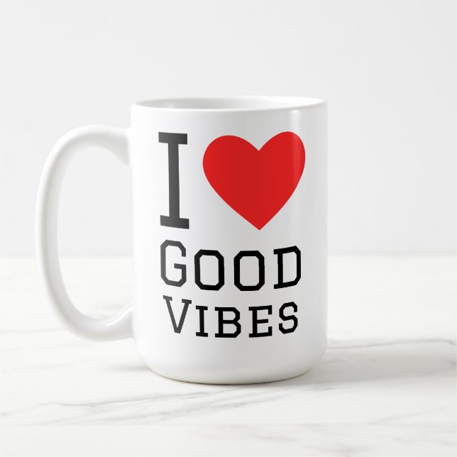 I love good vibes coffee mug (Left)