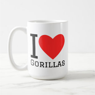 I love gorillas  coffee mug