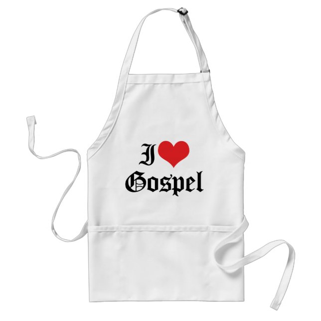 I Love Gospel Standard Apron (Front)