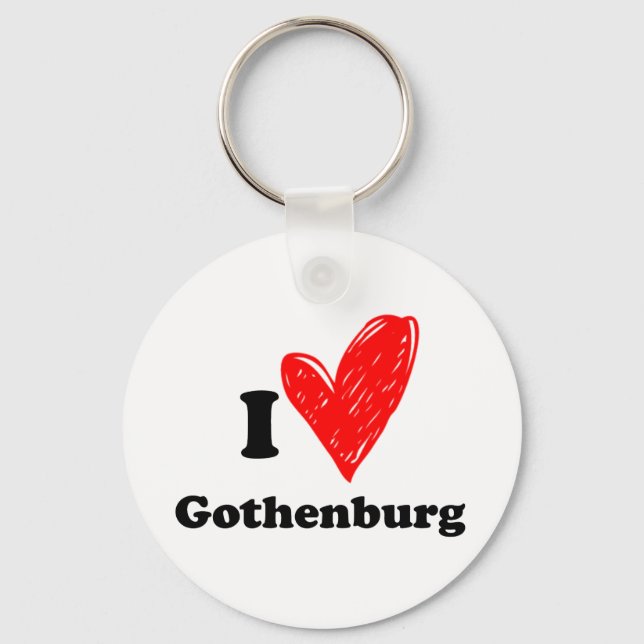 I Love Gothenburg Key Ring (Front)
