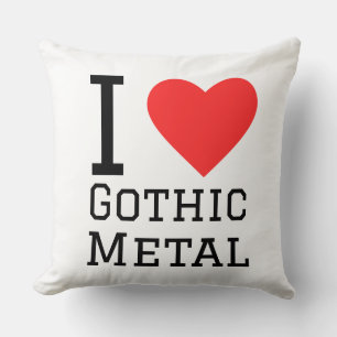 I love gothic metal square sticker cushion