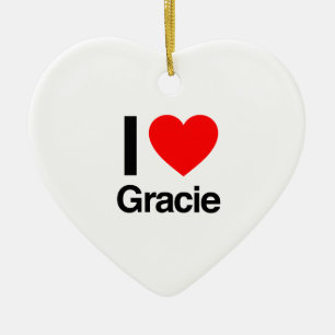 i love gracie ceramic tree decoration
