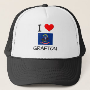 I Love Grafton North Dakota Trucker Hat