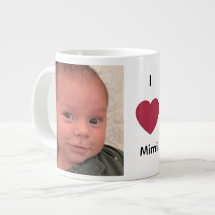 I Love Gramma 2 Photo Large Coffee Mug