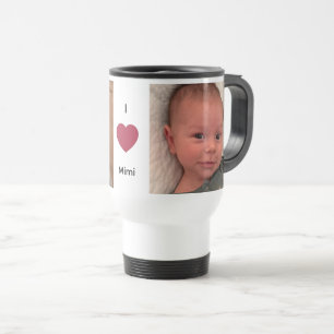 I Love Gramma 2 Photo Travel Mug