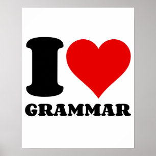 I LOVE GRAMMAR POSTER