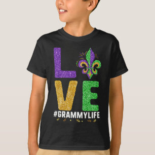 I Love Grammy Life Mardi Gras Grammylife Fleur De T-Shirt