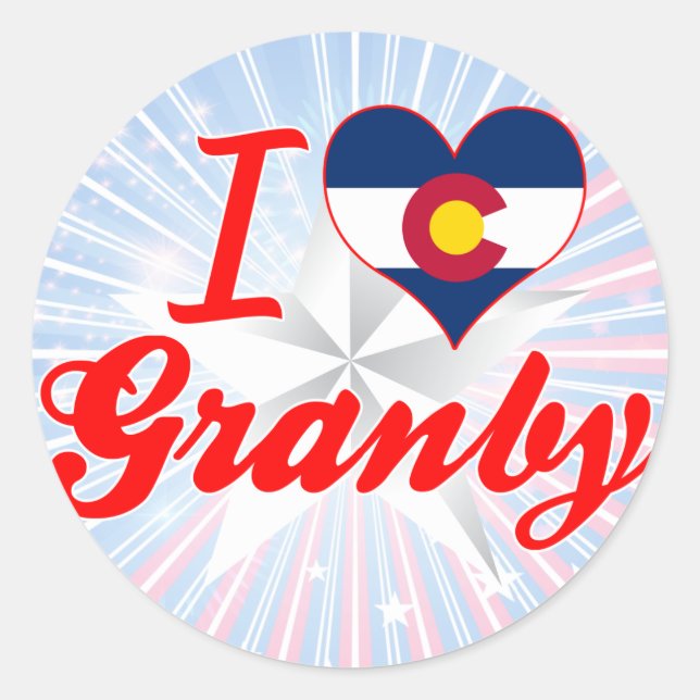 I Love Granby, Colorado Classic Round Sticker (Front)