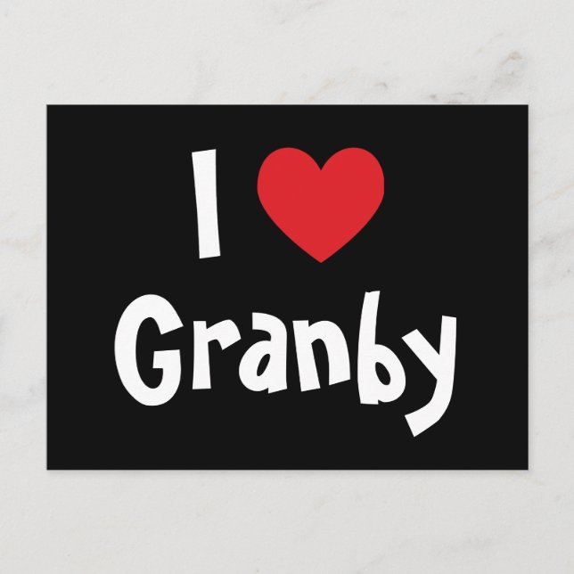 I Love Granby Postcard (Front)
