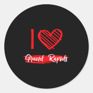 I Love Grand Rads I Heart Grand Rads Classic Round Sticker