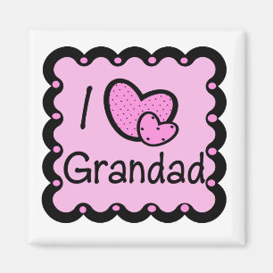 I Love Grandad Cute T-Shirt Magnet