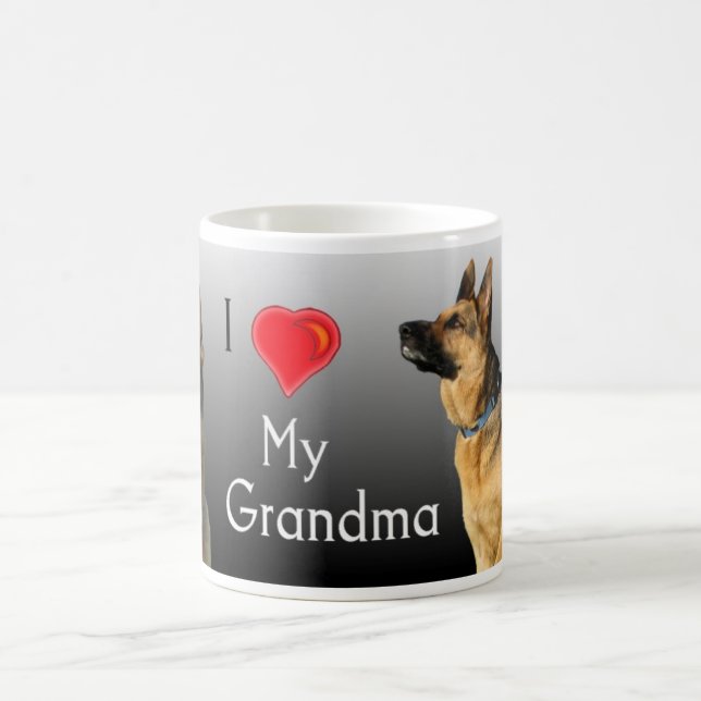 I Love Grandma German Shepherd Coffee Mug (Center)