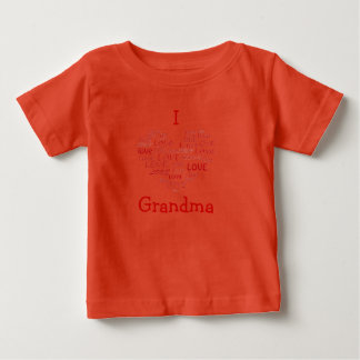 I Love Grandma Heart Baby T Baby T-Shirt