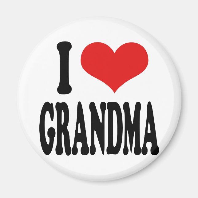 I Love Grandma Magnet (Front)