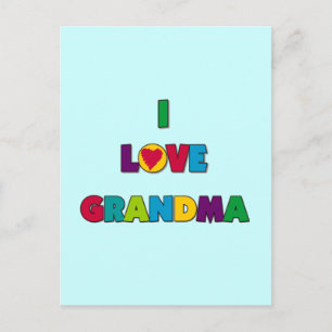 I Love Grandma T-shirts and Gifts Postcard