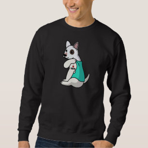 I Love Grandma Tattoo English Bull Terrier Grandmo Sweatshirt