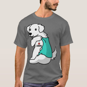 I Love Grandma Tattoo Great Pyrenees Grandmother D T-Shirt