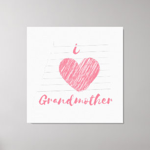 i love grandmother canvas print