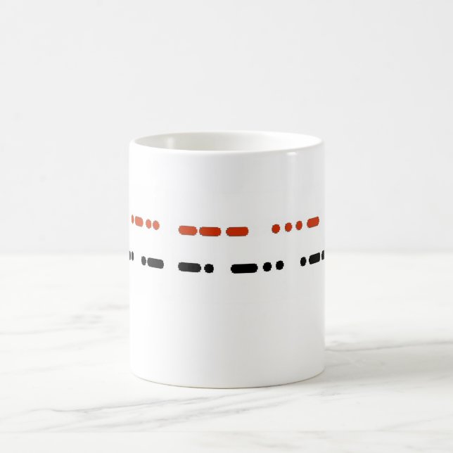 I LOVE GRANDPA in Morse Code Mug (Center)