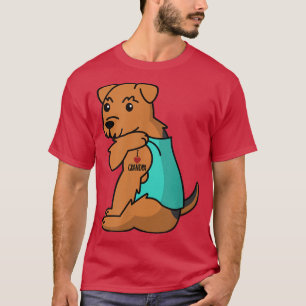 I Love Grandpa Tattoo Airedale Terrier Grandfather T-Shirt