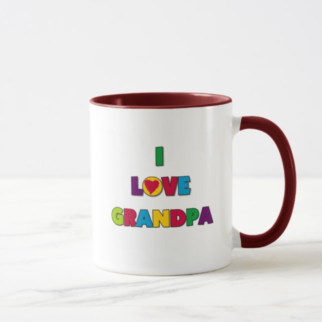 I Love Grandpa Tshirts and Gifts Mug (Right)