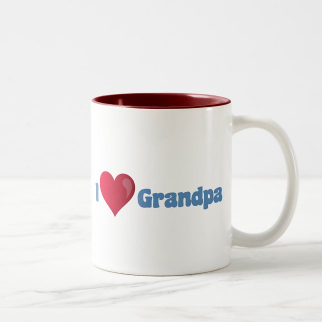 I Love Grandpa Two-Tone Coffee Mug (Right)