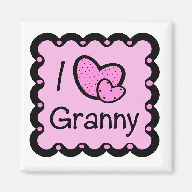I Love Granny Cute T-Shirte Magnet (Front)