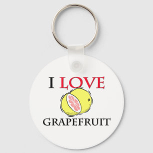 I Love Grapefruit Key Ring