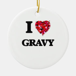 I Love Gravy Ceramic Tree Decoration