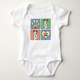 I Love Great Danes Baby Bodysuit