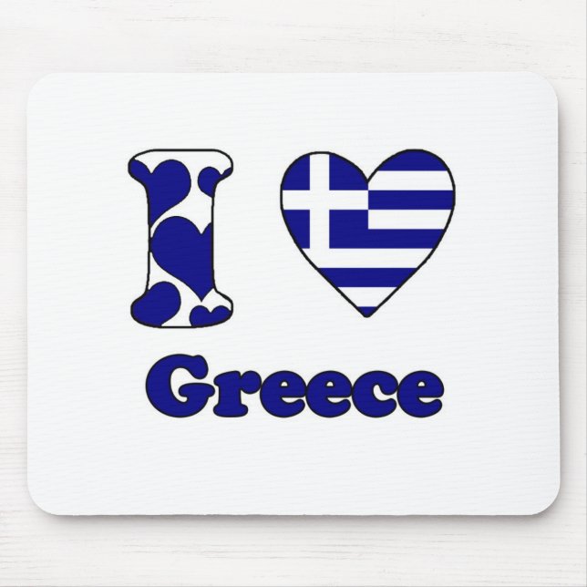 I love Greece Mouse Mat (Front)