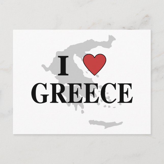 I Love Greece Postcard (Front)