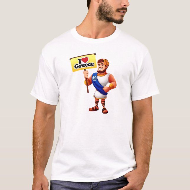 I Love Greece T-Shirt (Front)