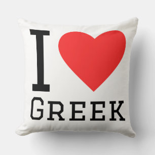 I love Greek  Cushion
