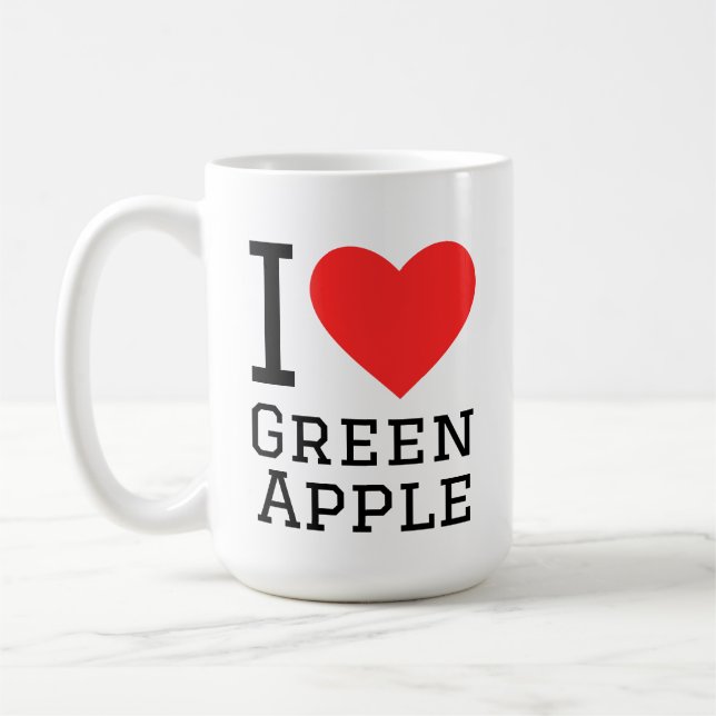 I love green apple coffee mug (Left)