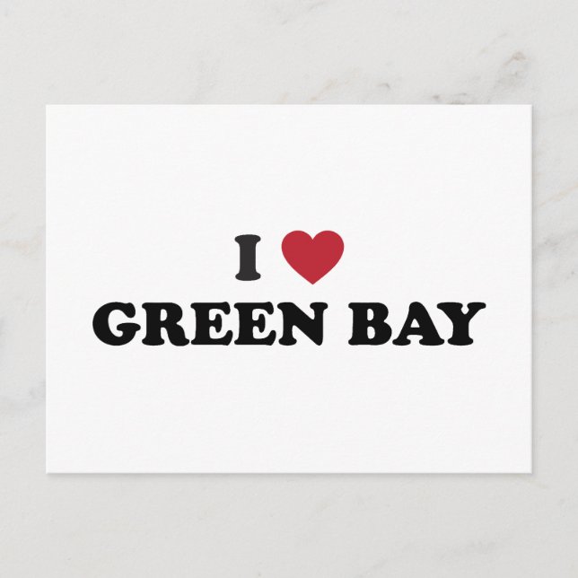 I Love Green Bay Wisconsin Postcard (Front)
