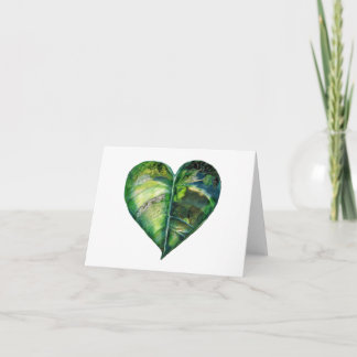I Love Green Blank Card