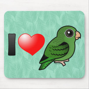 I Love Green Linnies Mouse Mat
