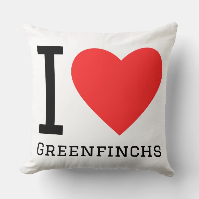 I love greenfinchs  cushion (Front)