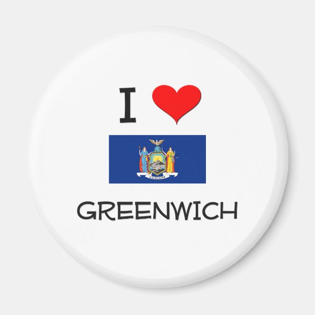 I Love Greenwich New York Magnet (Front)