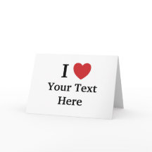 I Love Greeting Card Template - Add text