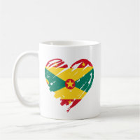 I Love Grenada - Grenadian Flag Heart Shape