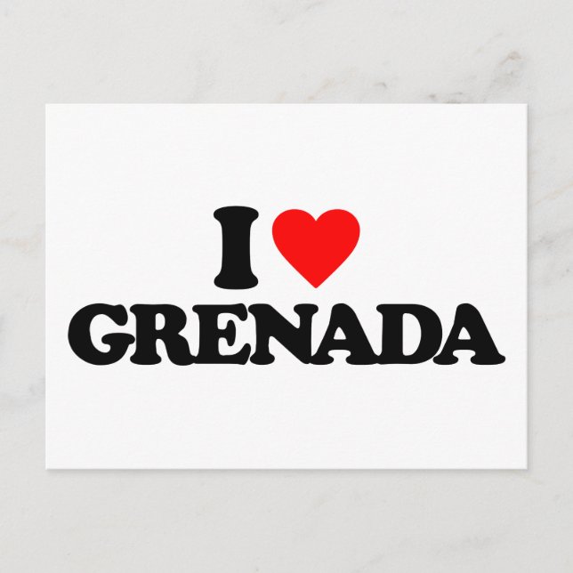I LOVE GRENADA POSTCARD (Front)